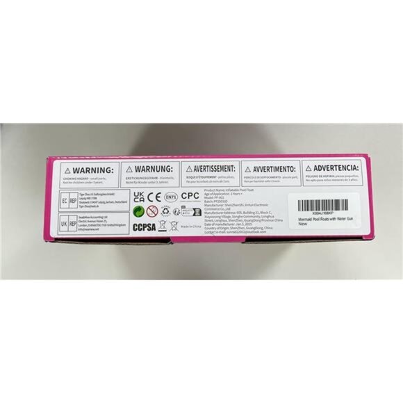 Mermaid Kids Pool Floats with Water Gun, Toddler Inflatable‎ Pool Toys for Kids - Picture 6 of 6